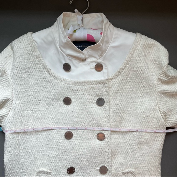 BCBGMaxAzria Double-Breasted Coat Dress Off-White Size M - Picture 10 of 12